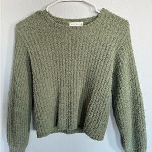 Active USA Sage Green Crew Neck Sweater